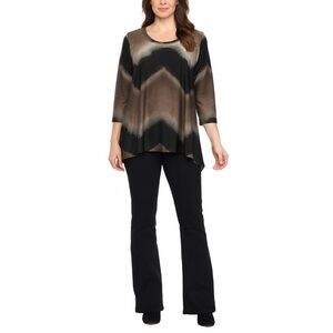 Frazzle brown & black tie dye tunic